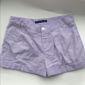 Lauren James Purple Seersucker Shorts